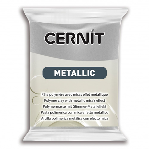 Пластика полимерная запекаемая 'Cernit METALLIC' 56 гр., 080 серебро