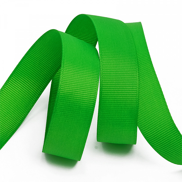 Лента Ideal репсовая в рубчик шир.25мм цв. 579 (119) ярк.зеленый