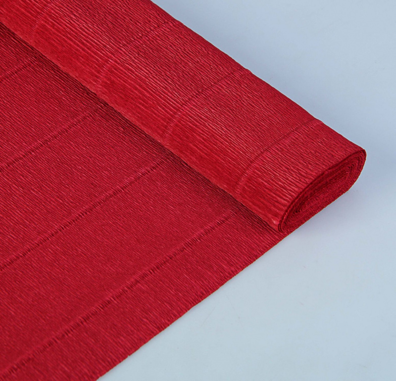 Бумага гофрированная Cartotecnica Rossi, красная 583, 0,5 х 2,5 м