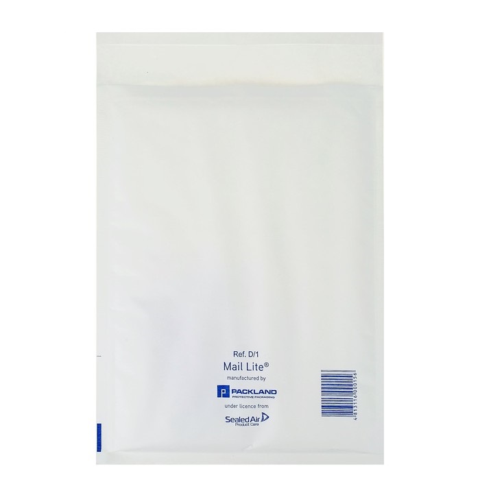 Крафт-конверт с воздушно-пузырьковой плёнкой Mail Lite, 18х26 см, белый